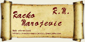 Racko Marojević vizit kartica